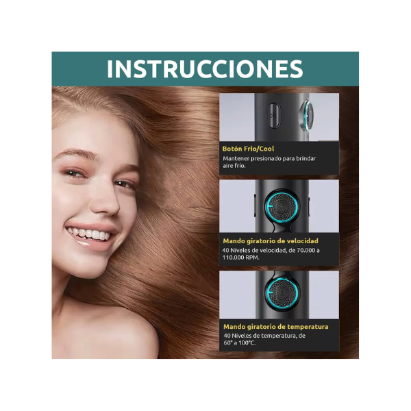SECADOR DE PELO VGR V401 NEGRO 2