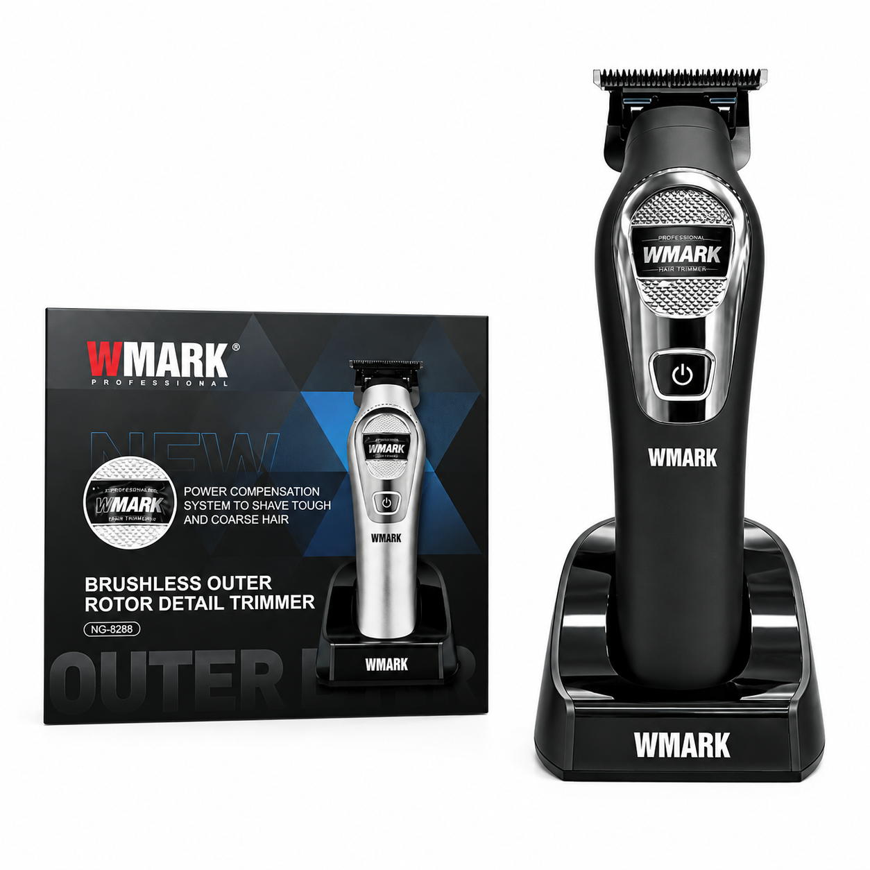 COMBO CLIPPER + TRIMMER WMARK BRUSHLESS 7.200RPM NEGRO 3