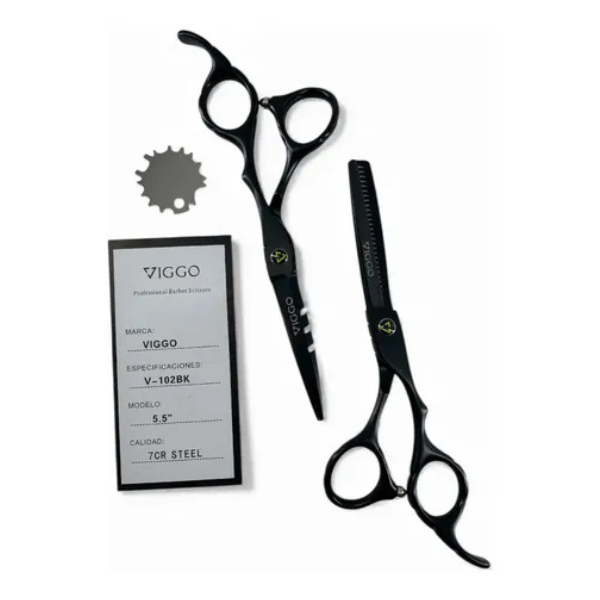 SET DE TIJERAS VIGGO V-102BK 5,5"