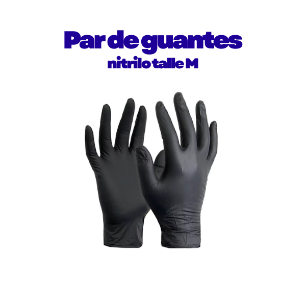 PAR DE GUANTES DE NITRILO TALLE M